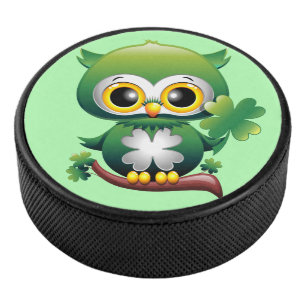 Palet De Hockey Bébé Hibou Dessin Animé St Patrick Mignon