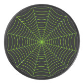 Palet De Hockey Black neon vert toile d'araignée Halloween motif (Devant)