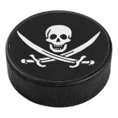 Palet De Hockey Blanc, Drapeau Pirate Calico Jack, Crâne & Cutlass (3/4/2016 12:00:00 AM)