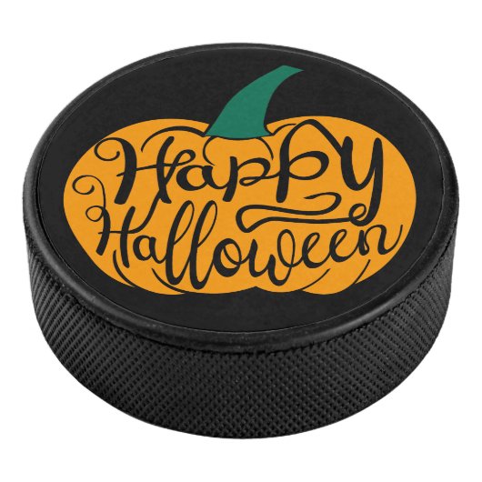 Palet De Hockey Bonne lettre Halloween sur citrouille sculpté (3/4/2016 12:00:00 AM)