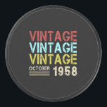 Palet De Hockey Born In October 1958 Shirt Retro Vintage 60th Birt<br><div class="desc">Born In October 1958 Shirt Retro Vintage 60th Birt</div>