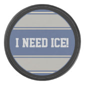 Palet De Hockey Bouton rond - Gris bleu pierre (Devant)