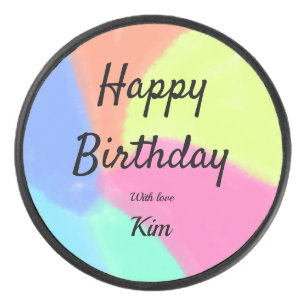 Palet De Hockey calligraphie simple minimale joyeux anniversaire p