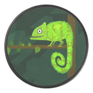 Palet De Hockey Caméléon vert mignon