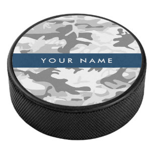 Palet De Hockey Camouflage neige hivernale grise Personnalisez vot
