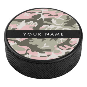 Palet De Hockey Camouflage Rose et Vert Personnalisez Votre nom