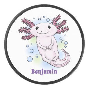Palet De Hockey Caricature axolotl rose adorable