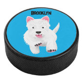 Palet De Hockey Caricature blanche de terrier de l'ouest (3/4/2016 12:00:00 AM)