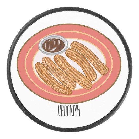 Palet De Hockey Caricature de Churro (Devant)