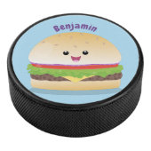 Palet De Hockey Caricature de hamburger kawaii joyeux (3/4/2016 12:00:00 AM)