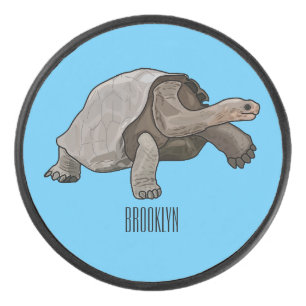Palet De Hockey Caricature de la tortue des Galapagos