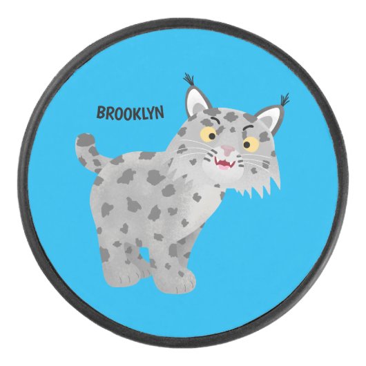 Palet De Hockey Caricature de lynx de lynx de lynx (Devant)