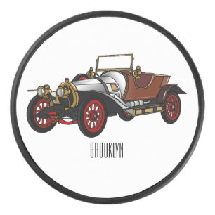 Palet De Hockey Caricature de voiture classique 1920