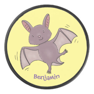 Palet De Hockey Caricature de vol de chauve-souris