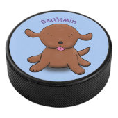 Palet De Hockey Caricature en bleu pour chien de chiot joyeux (3/4/2016 12:00:00 AM)