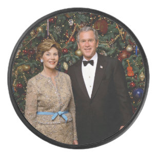 Palet De Hockey Carte de Noël du président américain George Bush