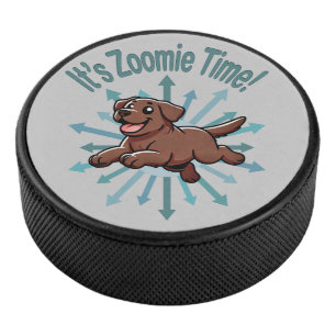 Palet De Hockey C'est Zoomie Time Labrador chocolat
