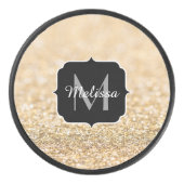 Palet De Hockey Champagne or fausse parties scintillant scintille  (Devant)