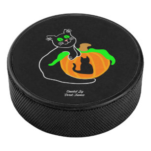 Palet De Hockey Chat noir Citrouille de hockey canette