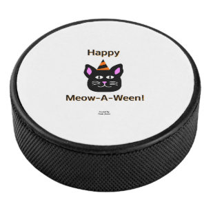 Palet De Hockey Chat noir Meow-A-Ween Hockey Puck