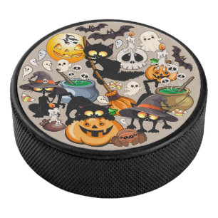 Palet De Hockey Chats drôles de Halloween Fête