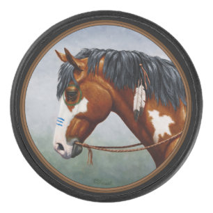 Palet De Hockey Cheval de guerre Pinto de la baie amérindienne