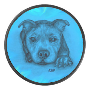Palet De Hockey Chiots Staffy Bleu