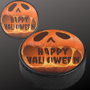 Palet De Hockey Citrouille Jack o'lantern Halloween