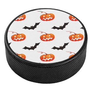 Palet De Hockey Citrouilles et chauves-souris d'Halloween, Trou ou