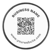 Palet De Hockey Code QR avec nom d'entreprise Texte circulaire gra (Devant)