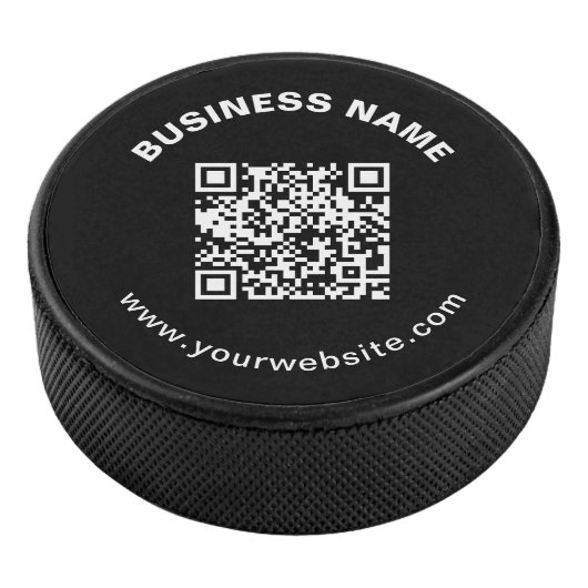 Palet De Hockey Code QR avec nom d'entreprise Texte circulaire gra (3/4/2016 12:00:00 AM)