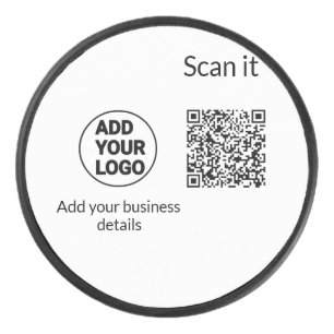Palet De Hockey Code QR simple minimaliste ajouter un logo scanner