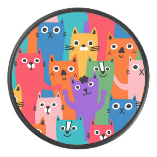 Palet De Hockey Colorful cats