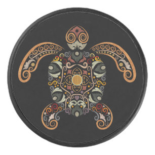 Palet De Hockey Conception colorée de tortues vintages