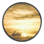 Palet De Hockey Coucher De Soleil Sur L'Océan Pacifique (Devant)