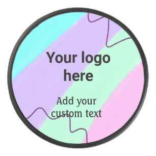 Palet De Hockey Couleur pastel simple ajoutez votre logo texte per