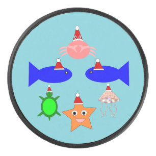 Palet De Hockey Créatures de la mer de Noël