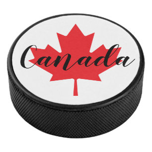 Palet De Hockey Créez votre propre feuille d'érable rouge du Canad