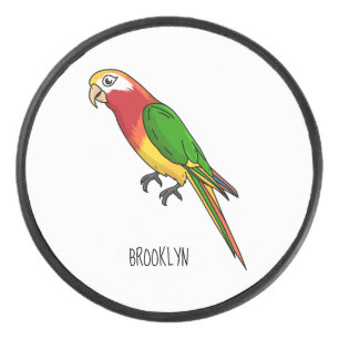 Palet De Hockey Cute happy parrot
