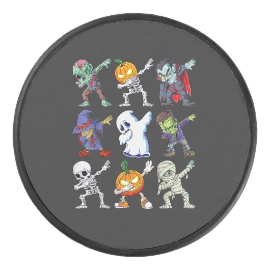 Palet De Hockey Dabbing Halloween Boys Skeleton (Devant)