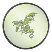 Palet De Hockey Dragon de combat vert (Devant)