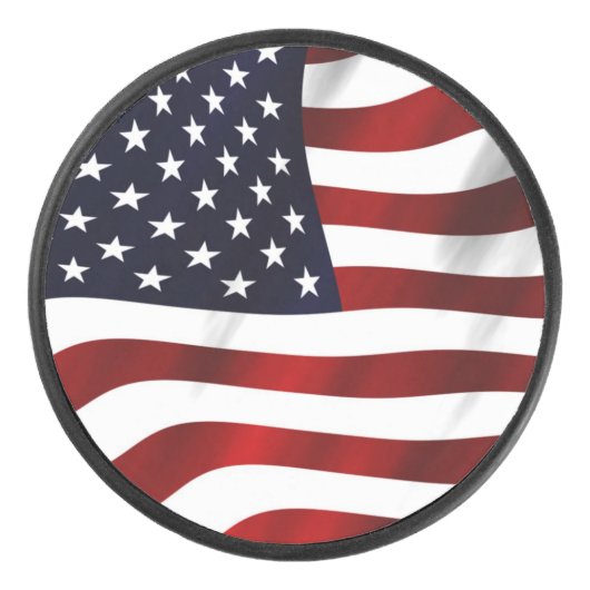 Palet De Hockey Drapeau américain (Devant)