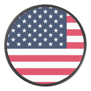 Palet De Hockey Drapeau américain 50 étoiles : Old Glory Stars and