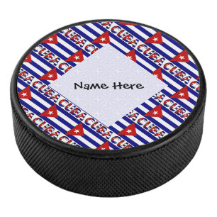 Palet De Hockey Drapeau cubain bleu foncé Cuba en mosaïque personn