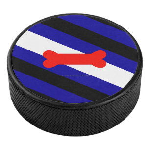 Palet De Hockey Drapeau de fierté de jeu de chiots de SlipperyJoe