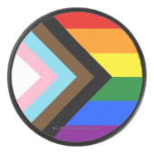 Palet De Hockey Drapeau de fierté Progress Pride de SlipperyJoe's (Devant)
