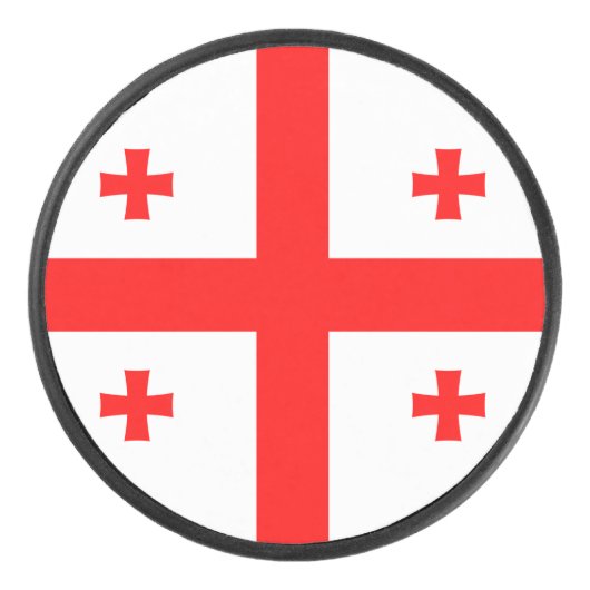 Palet De Hockey Drapeau de Géorgie (Devant)