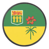 Palet De Hockey Drapeau de la Saskatchewan (CANADA) (Devant)
