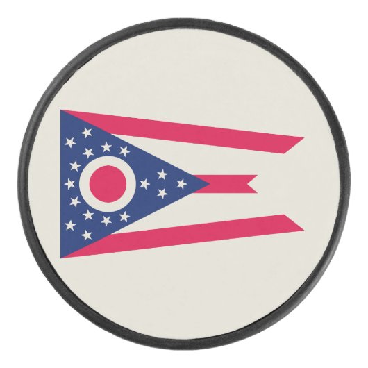 Palet De Hockey Drapeau de l'Ohio : la bannière Buckeye State (Devant)