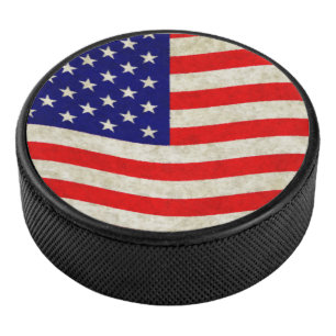 Palet De Hockey Drapeau des États-Unis d'Amérique - grungy